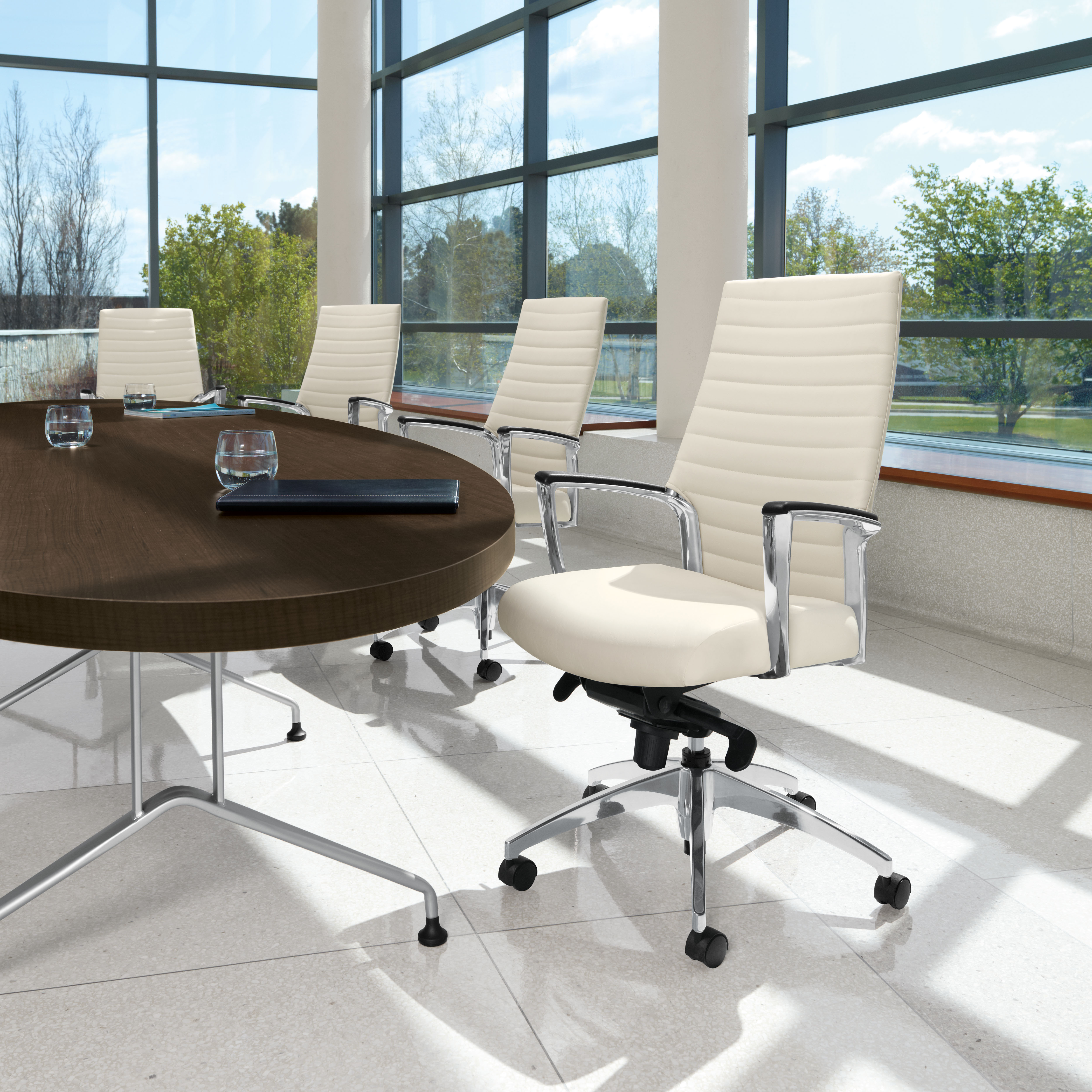 Global Furniture Group, Global Accord™ is an elegant and refined seating series designed by Zooey Chu. It features a finely