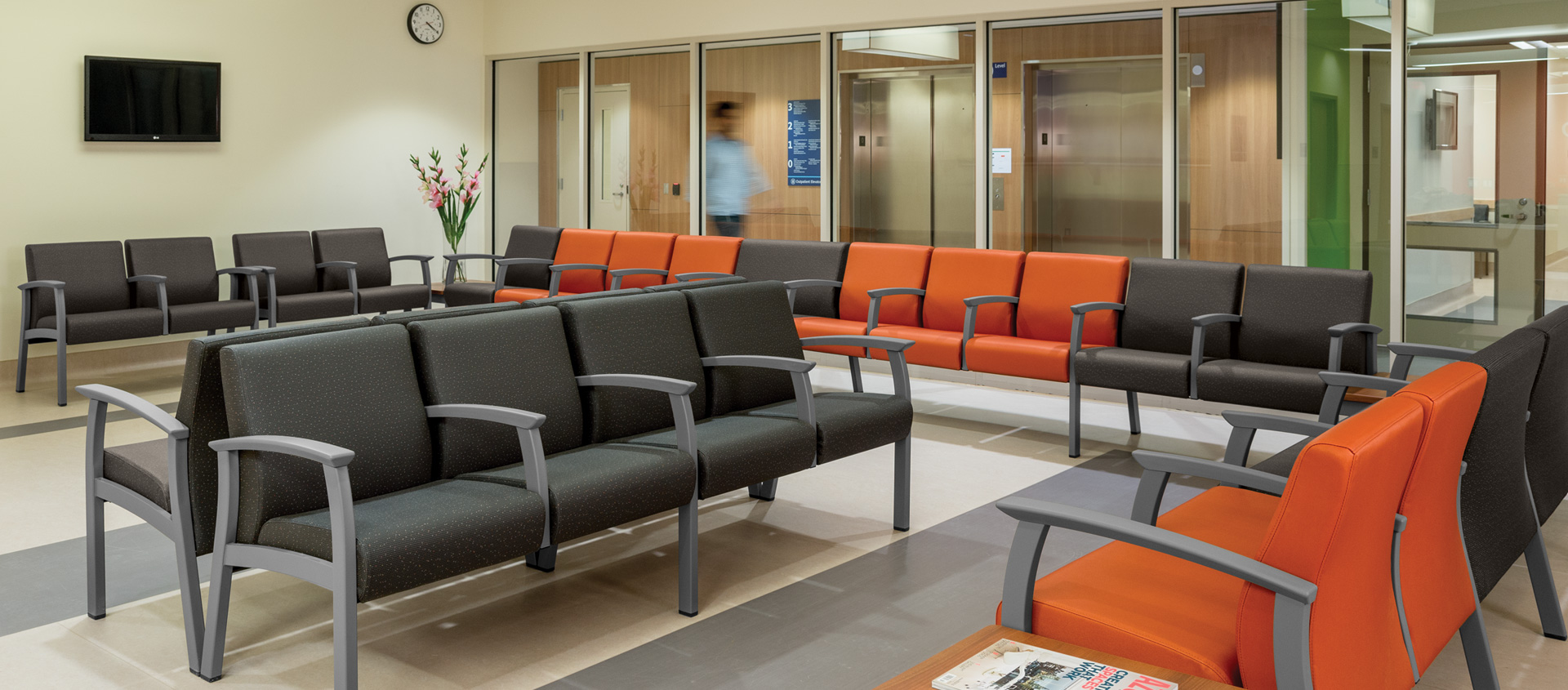Image of hospital waiting room furniture