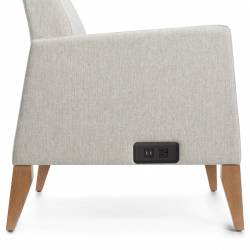 Optional Power & USB on Closed Arm Upholstered Lounge Seating Feature Thumbnail
