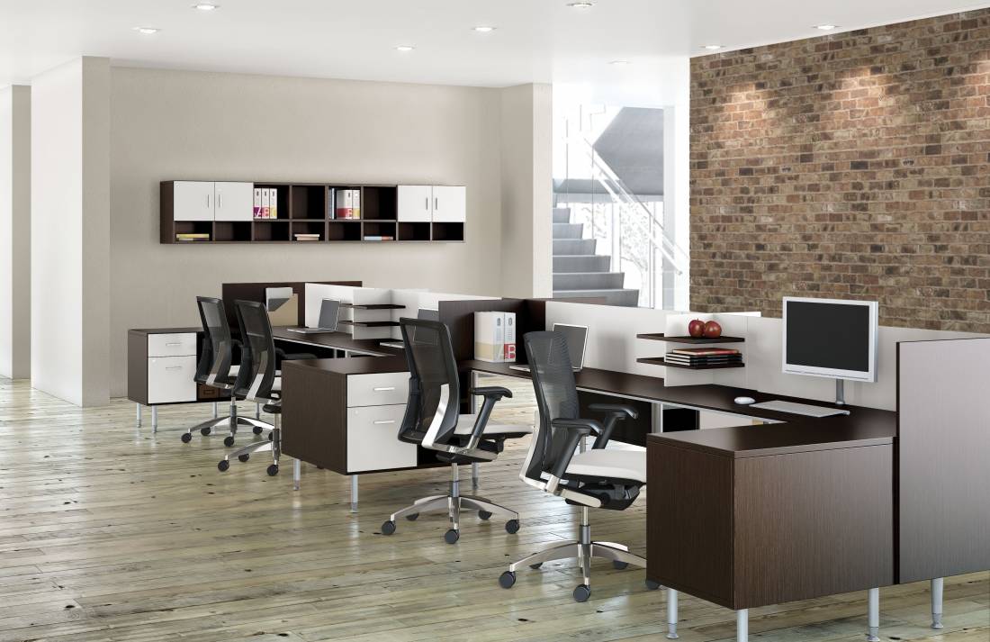 Global Furniture Group, SideBar is a modular desk system that efficiently supports diverse work styles and workplace