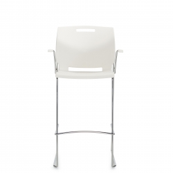 Tabouret de bar avec accoudoirs, assise et dossier en polypropylène Image Thumbnail