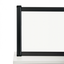 Cloison vitrée entièrement transparente, noir Image Thumbnail