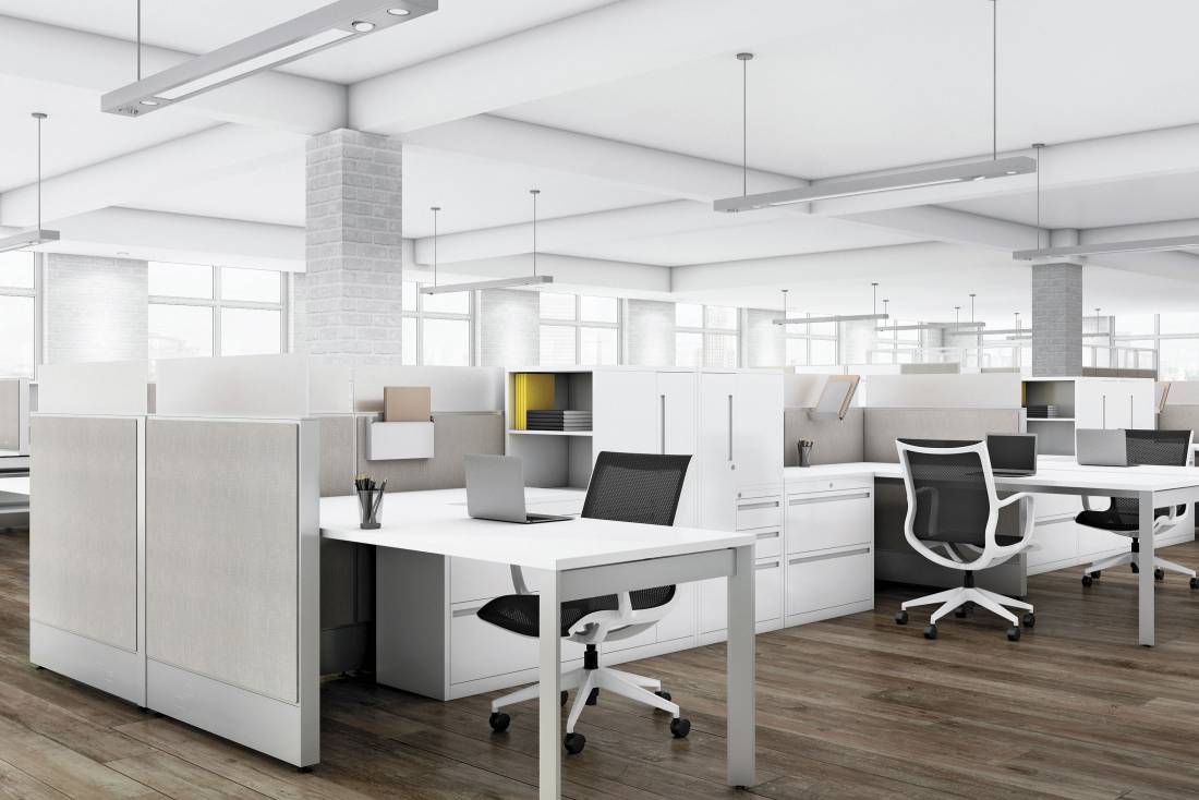 Global Furniture Group, Shape your space. Boulevard System 3™ lays the foundation for vibrant workspaces that flex and