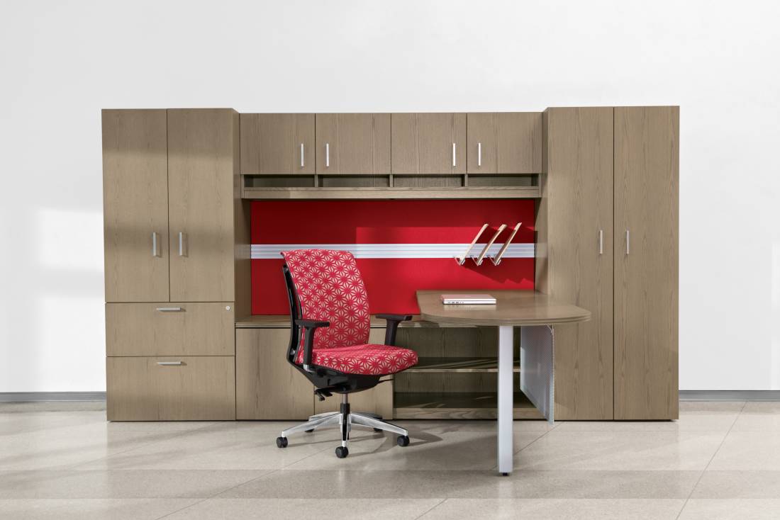 Global Furniture Group, Lufton is naturally beautiful wood veneer for any office environment, from contemporary to