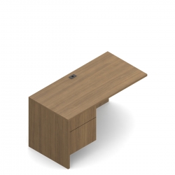 Retour dactylo, 48 po L x 24 po P, un tiroir simple et un tiroir classeur - gauche Retour dactylo, 48 po L x 24 po P, un tiroir simple et un tiroir classeur - gauche Model Thumbnail