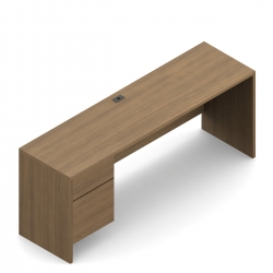 Bahut avec retrait pour les genoux, 72 po L x 20 po, un tiroir simple et un tiroir classeur - gauche Bahut avec retrait pour les genoux, 72 po L x 20 po, un tiroir simple et un tiroir classeur - gauche Model Thumbnail