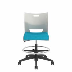 Tabouret de dessinateur sans accoudoirs, siège rembourré Tabouret de dessinateur sans accoudoirs, siège rembourré Model Thumbnail