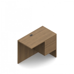 Retour affleurant pleine hauteur, 40 po L x 20 po P, un tiroir de rangement et un tiroir classeur - droite Retour affleurant pleine hauteur, 40 po L x 20 po P, un tiroir de rangement et un tiroir classeur - droite Model Thumbnail