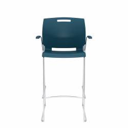 Tabouret de bar avec accoudoirs, assise et dossier en polypropylène Model Thumbnail