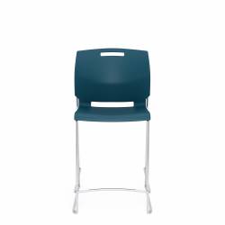 Tabouret de comptoir avec accoudoirs, assise et dossier en polypropylène Model Thumbnail