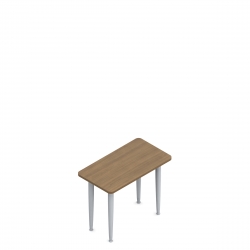 Table rectangulaire, pieds fuselés, 42 po L x 20 po P Model Thumbnail