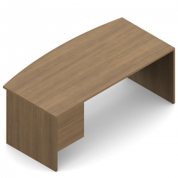 Bureau à devant arqué à un caisson, 72 po L x 32-36 po P, un tiroir de rangement et un tiroir classeur, gauche Bureau à devant arqué à un caisson, 72 po L x 32-36 po P, un tiroir de rangement et un tiroir classeur, gauche Model Thumbnail
