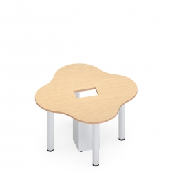 Table de quatre personnes, tourelle cache-câbles, 48 po L x 48 po P Model Thumbnail