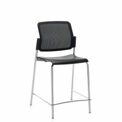 Sonic - classroom chairs - classroom seating - Armless Counter Stool, Polypropylene Seat & Mesh Back