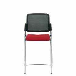 Tabouret de comptoir sans accoudoirs avec assise rembourrée et dossier en tissu maillé Sonic – Siège pour salle de formation – Sièges pour salle de formation – Tabouret de comptoir sans accoudoirs avec assise rembourrée et dossier en tissu maillé