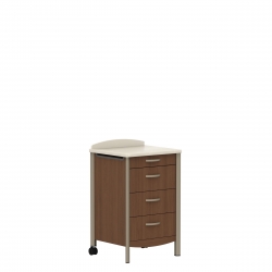 Armoire de chevet avec dessus en Corian, roulettes arrière et étagère rétractable Model Thumbnail