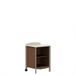 Armoire de chevet avec dessus en Corian, roulettes arrière et étagère réglable Model Thumbnail