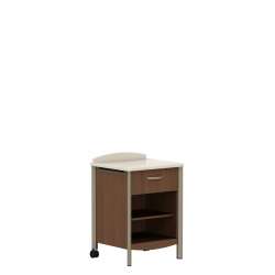 Armoire de chevet avec dessus en Corian, roulettes arrière, tiroir et étagère réglable Model Thumbnail