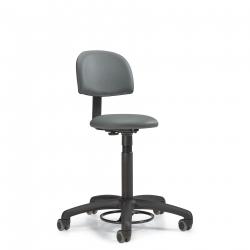 Tabouret de laboratoire pivotant, petit dossier rembourré Tabouret de laboratoire pivotant, petit dossier rembourré Model Thumbnail