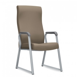 Contoured High Fixed Back Straight Top Armchair, Sled Base Model Thumbnail