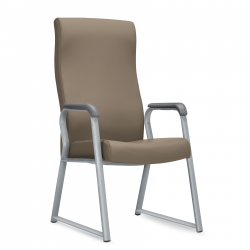 Fauteuil profilé à dessus droit, dossier haut et fixe, piétement monobloc Fauteuil profilé à dessus droit, dossier haut et fixe, piétement monobloc Model Thumbnail