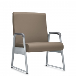 Contoured Low Fixed Back Straight Top Armchair, Bariatric, Sled Base Model Thumbnail