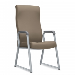 Siège profilé à dessus droit avec accoudoirs, piétement monobloc Siège profilé à dessus droit avec accoudoirs, piétement monobloc Model Thumbnail