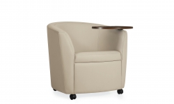 Lounge Chair with Left Tablet, Casters Model Thumbnail