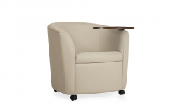 Fauteuil club avec tablette-écritoire à gauche, roulettes Fauteuil club avec tablette-écritoire à gauche, roulettes Model Thumbnail