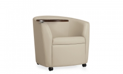 Lounge Chair with Right Tablet, Casters Model Thumbnail