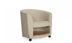 Fauteuil club avec tablette de rangement, roulettes Fauteuil club avec tablette de rangement, roulettes Model Thumbnail