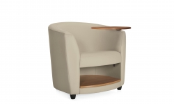 Fauteuil club avec tablette-écritoire à gauche et tablette de rangement Fauteuil club avec tablette-écritoire à gauche et tablette de rangement Model Thumbnail
