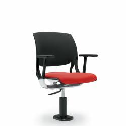 Novello - task chair - task seating - office task chair - Task Chair, Upholstered Seat & Polypropylene Back, Pedestal Base