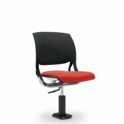 Novello - task chair - task seating - office task chair - Armless Task Chair, Upholstered Seat & Polypropylene Back, Pedestal Base