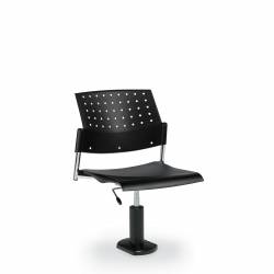 Siège fonctionnel sans accoudoirs avec assise et dossier en polypropylène et piétement sur socle Sièges sur socle – Sièges pour salle de formation – Siège fonctionnel sans accoudoirs avec assise et dossier en polypropylène et piétement sur socle