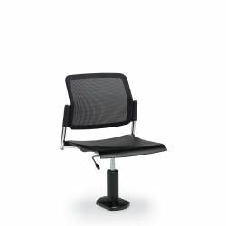 Siège fonctionnel sans accoudoirs avec assise en polypropylène, dossier en tissu maillé et piétement sur socle Sonic – Siège pour salle de formation – Sièges pour salle de formation – Siège fonctionnel sans accoudoirs avec assise en polypropylène, dossier en tissu maillé et piétement sur socle