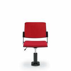 Siège fonctionnel sans accoudoirs avec assise et dossier rembourrés et piétement sur socle Sonic – Siège pour salle de formation – Sièges pour salle de formation – Siège fonctionnel sans accoudoirs avec assise et dossier rembourrés et piétement sur socle