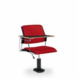 Siège fonctionnel sans accoudoirs avec tablette-écritoire à droite, assise et dossier rembourrés et piétement sur socle Sonic – Siège pour salle de formation – Sièges pour salle de formation – Siège fonctionnel sans accoudoirs avec tablette-écritoire à droite, assise et dossier rembourrés et piétement sur socle