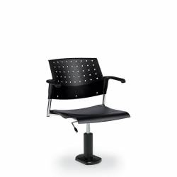Siège fonctionnel avec assise et dossier en polypropylène et piétement sur socle Sonic – Siège pour salle de formation – Sièges pour salle de formation – Siège fonctionnel avec assise et dossier en polypropylène et piétement sur socle