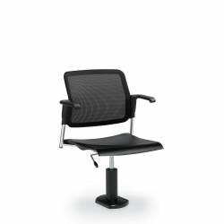 Siège fonctionnel avec assise en polypropylène, dossier en tissu maillé et piétement sur socle Sonic – Siège pour salle de formation – Sièges pour salle de formation – Siège fonctionnel avec assise en polypropylène, dossier en tissu maillé et piétement sur socle