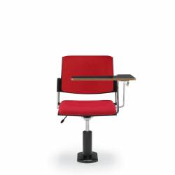 Siège fonctionnel avec tablette-écritoire à gauche, assise et dossier rembourrés et piétement sur socle Sonic – Siège pour salle de formation – Sièges pour salle de formation – Siège fonctionnel avec tablette-écritoire à gauche, assise et dossier rembourrés et piétement sur socle