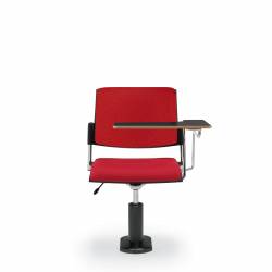 Siège fonctionnel sans accoudoirs avec tablette-écritoire à gauche, assise et dossier rembourrés et piétement sur socle Sonic – Siège pour salle de formation – Sièges pour salle de formation – Siège fonctionnel sans accoudoirs avec tablette-écritoire à gauche, assise et dossier rembourrés et piétement sur socle