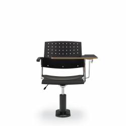 Siège fonctionnel avec tablette-écritoire à gauche, assise et dossier en polypropylène et piétement sur socle Sonic - Siège pour salle de formation - Sièges pour salle de formation - Siège fonctionnel avec tablette-écritoire à gauche, assise et dossier en polypropylène et piétement sur socle