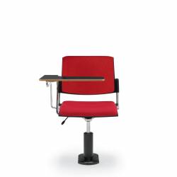 Siège fonctionnel avec tablette-écritoire à droite, assise et dossier rembourrés et piétement sur socle Sonic – Siège pour salle de formation – Sièges pour salle de formation – Siège fonctionnel avec tablette-écritoire à droite, assise et dossier rembourrés et piétement sur socle