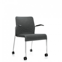 Fauteuil avec accoudoirs en porte-à-faux et roulettes Model Thumbnail