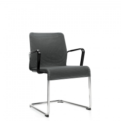Fauteuil avec accoudoirs en boucle et bâti en porte-à-faux Model Thumbnail