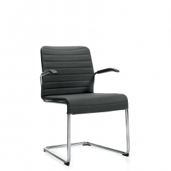 Fauteuil rembourré avec accoudoirs et bâti en porte-à-faux Model Thumbnail