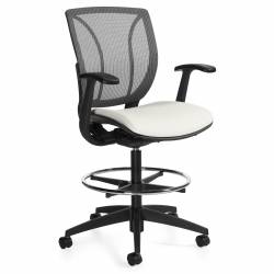 Tabouret de dessinateur à dossier moyen en tissu maillé Tabouret de dessinateur à dossier moyen en tissu maillé Model Thumbnail