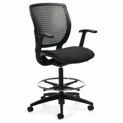 Tabouret de dessinateur à dossier moyen en treillis Tabouret de dessinateur à dossier moyen en treillis Model Thumbnail