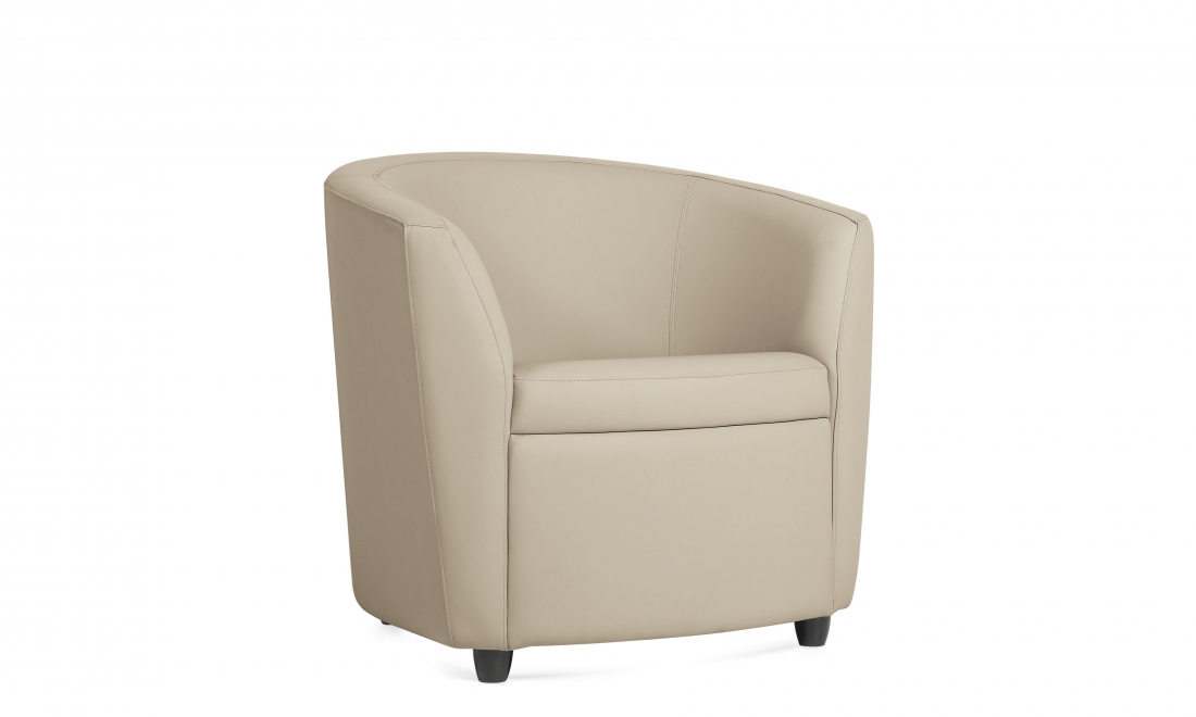 Global Furniture Group, A modern club style series, with a bucket seat and a curved back to provide continuous comfort and